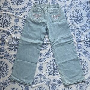 Light Blue Denim Jeans w/ Bow